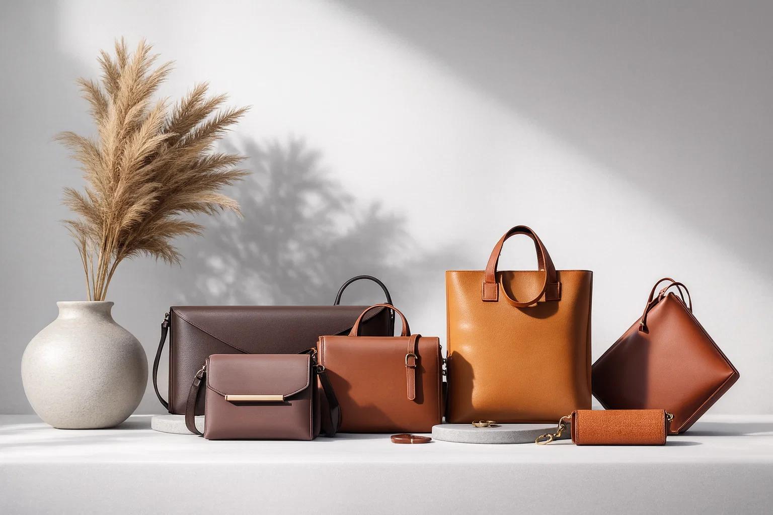 Nouveautés SACS POUR TOUS : sélection de sacs modernes et élégants posés sur fond clair, style minimaliste et tendance.