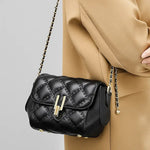 Sac à main matelassé noir en cuir véritable – Élégance chic et compacte - Vignette | Sacs pour tous