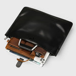 Sac porte-documents cuir noir – Poignée métallique élégante - Vignette | Sacs pour tous