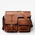 Cartable Homme en Cuir à Bandoulière – Style Rétro Authentique - Vignette | Sacs pour tous