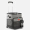 Glacière isotherme grise en tissu Oxford avec trolley et poignée télescopique pour pique-nique ou camping