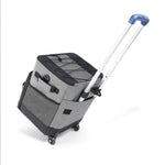 Glacière isotherme à roulettes – 35 L en tissu Oxford gris - Vignette | Sacs pour tous