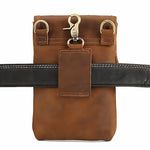 Pochette en cuir véritable à mousqueton homme – Compacte & élégante - Vignette | Sacs pour tous