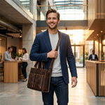 Porte-documents cuir homme double poche vintage - Vignette | Sacs pour tous