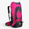 Sac à dos randonnée 75L rose et noir – Femme – Grande capacité pour trek longue durée