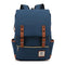 Sac à dos bleu unisexe pour étudiant ou travailleur avec détails vintage