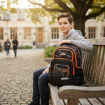 Sac à dos ergonomique 3 pièces garçon Carnotaurus noir – École primaire & collège - Vignette | Sacs pour tous