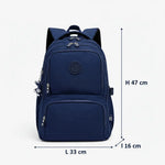 Sac à dos collège bleu marine grande capacité - Vignette | Sacs pour tous