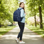 Sac à dos collège bleu marine grande capacité - Vignette | Sacs pour tous