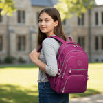 Sac à dos collège fille fuchsia grande capacité - Vignette | Sacs pour tous