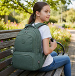 Sac à dos collège kaki grande capacité - Vignette | Sacs pour tous