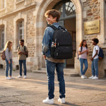 Sac à dos collège garçon noir grande capacité - Vignette | Sacs pour tous