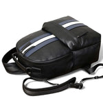 Sac à dos cuir homme – bandes contrastées élégantes - Vignette | Sacs pour tous