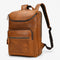 Sac à dos cuir vachette pleine fleur homme camel style vintage avec grande capacité