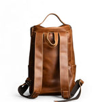 Sac à dos en cuir vintage homme à double poignée – format 35L - Vignette | Sacs pour tous