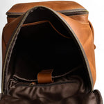 Sac à dos en cuir vintage homme à double poignée – format 35L - Vignette | Sacs pour tous