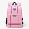 Sac à dos ergonomique fille rose style cartable pour école primaire imperméable avec grande poche avant zippée