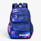 Sac à dos ergonomique bleu motif galaxie avec multiples poches
