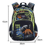 Sac à dos ergonomique 3 pièces garçon dinosaure multicolore – École primaire & collège - Vignette | Sacs pour tous