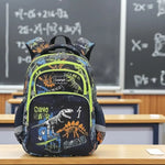 Sac à dos ergonomique 3 pièces garçon dinosaure multicolore – École primaire & collège - Vignette | Sacs pour tous