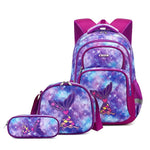 Sac à dos ergonomique 3 pièces fille sirène violet – École primaire & collège - Vignette | Sacs pour tous