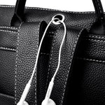 Sac à dos femme cuir véritable noir – Élégant, sécurisé et moderne - Vignette | Sacs pour tous