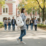 Sac à dos lycée unisexe en toile résistante rétro - Vignette | Sacs pour tous