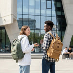 Sac à dos lycée unisexe en toile résistante rétro - Vignette | Sacs pour tous