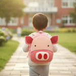 Sac à dos maternelle en peluche rose cochon - Vignette | Sacs pour tous