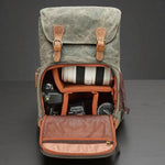 Sac à dos photo en toile cirée – vintage, étanche et modulable - Vignette | Sacs pour tous