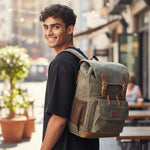 Sac à dos photo en toile cirée – vintage, étanche et modulable - Vignette | Sacs pour tous