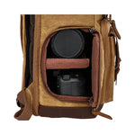 Sac photo vintage toile & cuir de vachette – compartiment modulable - Vignette | Sacs pour tous