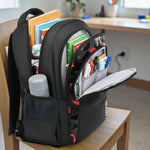 Sac à dos scolaire ergonomique fille noir et rouge - Vignette | Sacs pour tous