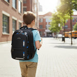 Sac à dos scolaire ergonomique garçon noir et bleu - Vignette | Sacs pour tous