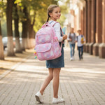 Sac à dos scolaire fille ergonomique avec trousse et lunch box - Vignette | Sacs pour tous