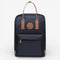 Sac à dos scolaire lycée en polyester noir avec compartiment ordinateur portable et poche avant zippée