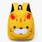 Sac à dos tigre jaune pour enfant en maternelle vue de face