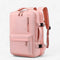 Sac à dos de voyage 35L rose – Grand compartiment cabine, multipoches et port USB