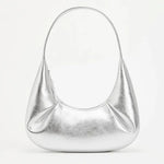 Sac à main croissant femme – Design minimaliste noir ou argenté - Vignette | Sacs pour tous