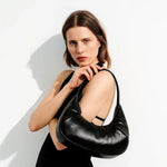 Sac à main croissant femme – Design minimaliste noir ou argenté - Vignette | Sacs pour tous