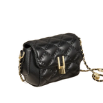 Sac à main matelassé noir en cuir véritable – Élégance chic et compacte - Vignette | Sacs pour tous