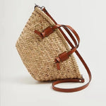 Sac à main paille tressée bohème – Élégant & naturel - Vignette | Sacs pour tous