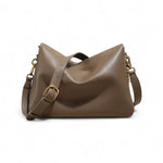 Grand sac à rabat souple en cuir véritable – Élégance intemporelle et look moderne - Vignette | Sacs pour tous