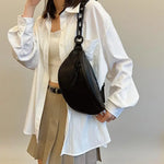 Sac banane femme cuir synthétique noir – Élégant et pratique - Vignette | Sacs pour tous