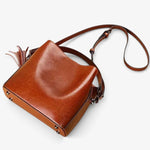 Sac bandoulière en cuir pour femme avec pompon - Vignette | Sacs pour tous