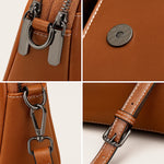Sac bandoulière cuir marron – Compact et raffiné - Vignette | Sacs pour tous