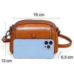 Sac bandoulière cuir marron – Compact et raffiné - Vignette | Sacs pour tous