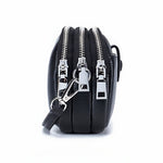 Petit sac bandoulière en cuir véritable – Violet & Bleu - Vignette | Sacs pour tous