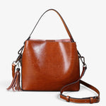Sac bandoulière en cuir pour femme avec pompon - Vignette | Sacs pour tous