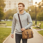 Sac bandoulière homme toile & cuir – modèle urbain - Vignette | Sacs pour tous